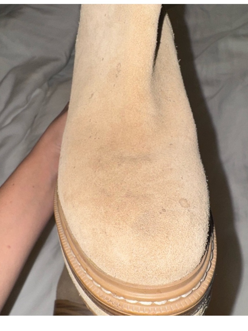 Steve Madden Tan Suede Platform Ankle Bootie - Picture 8 of 11